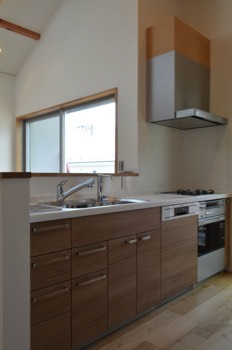 View of the kitchen preparation side.   View of the kitchen preparation side.